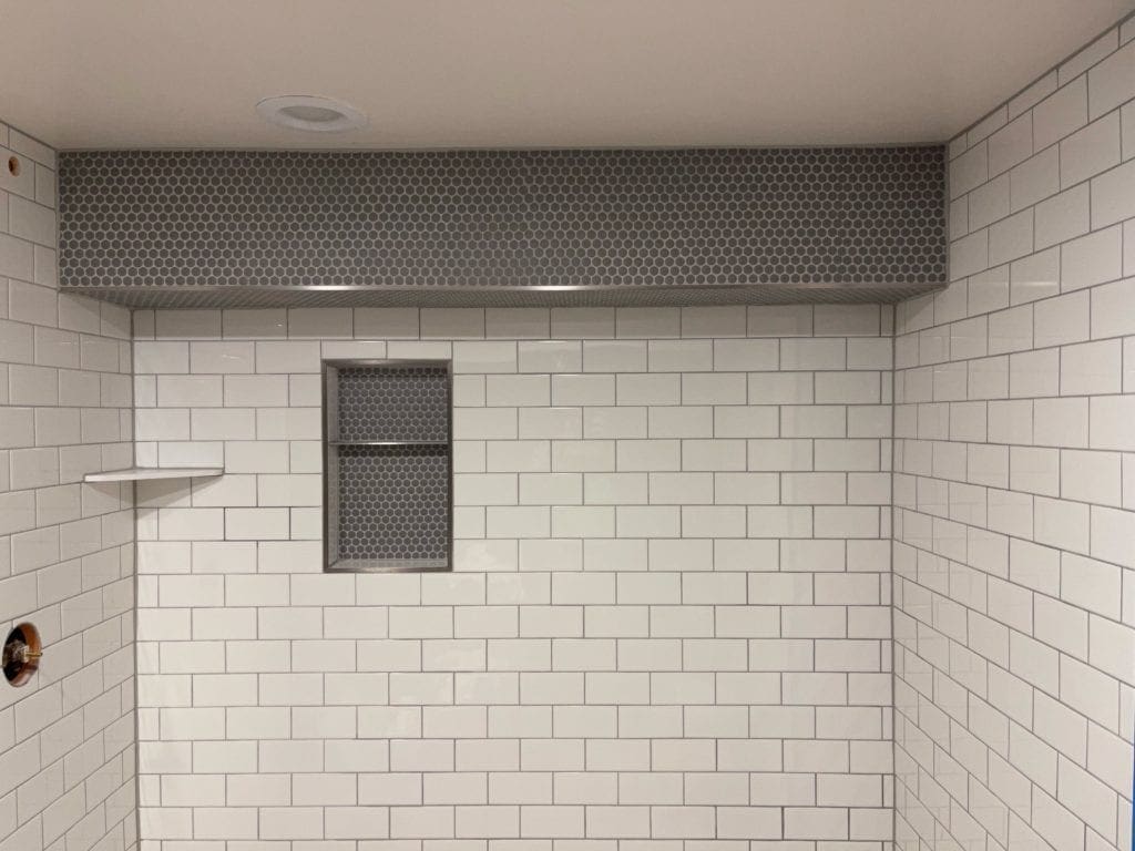 Shower subway tile