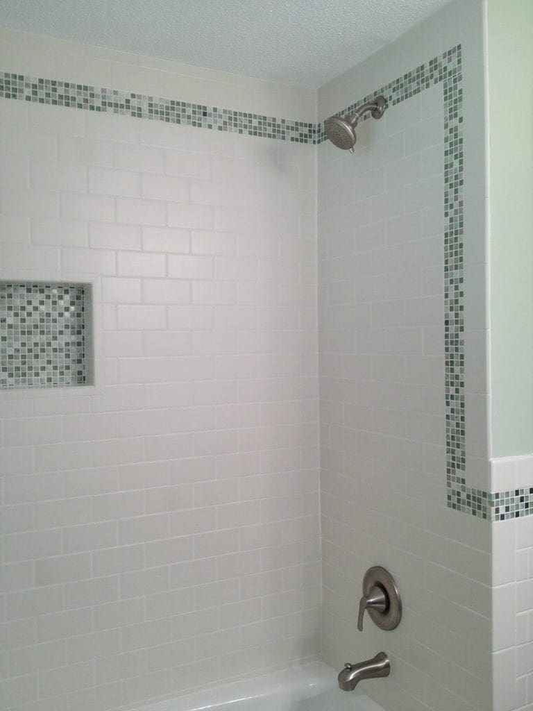 Shower wall tile