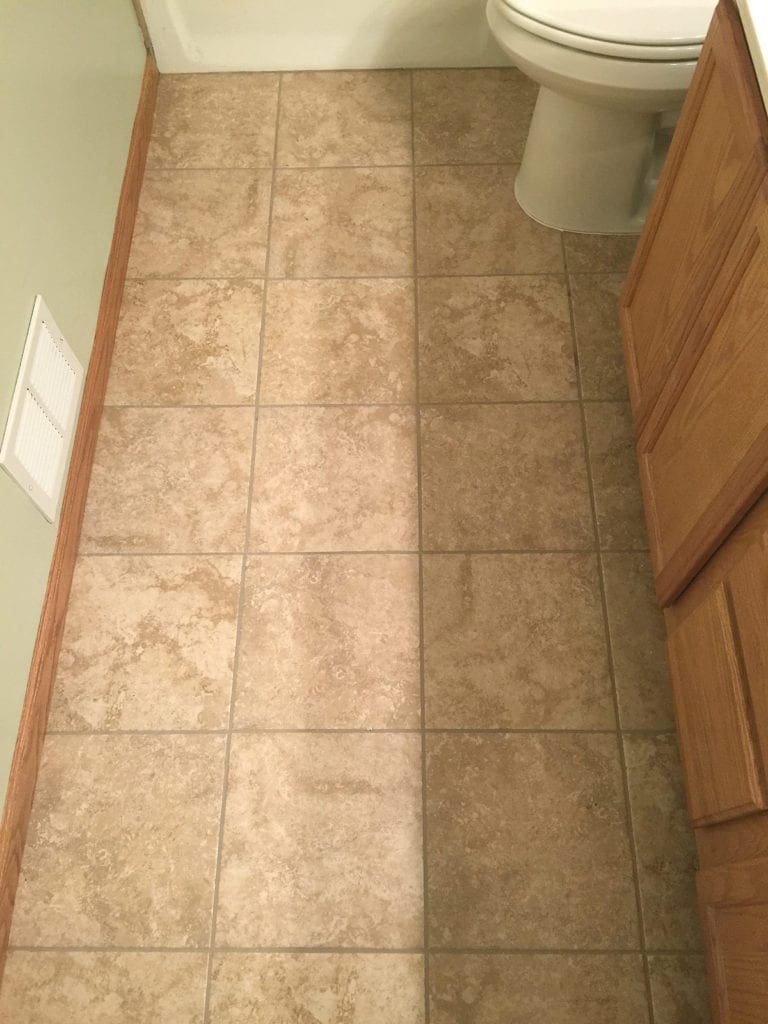 Bathroom floor tile